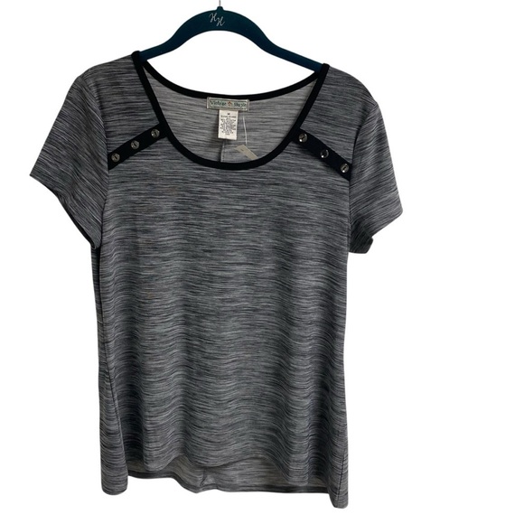Vintage Suzie Tops - Vintage Suzie Pull On Casual Ladies Top Black Polyester Size Medium NWT
